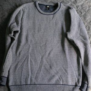 H&M - SWEATER - WHITE / NAVY
